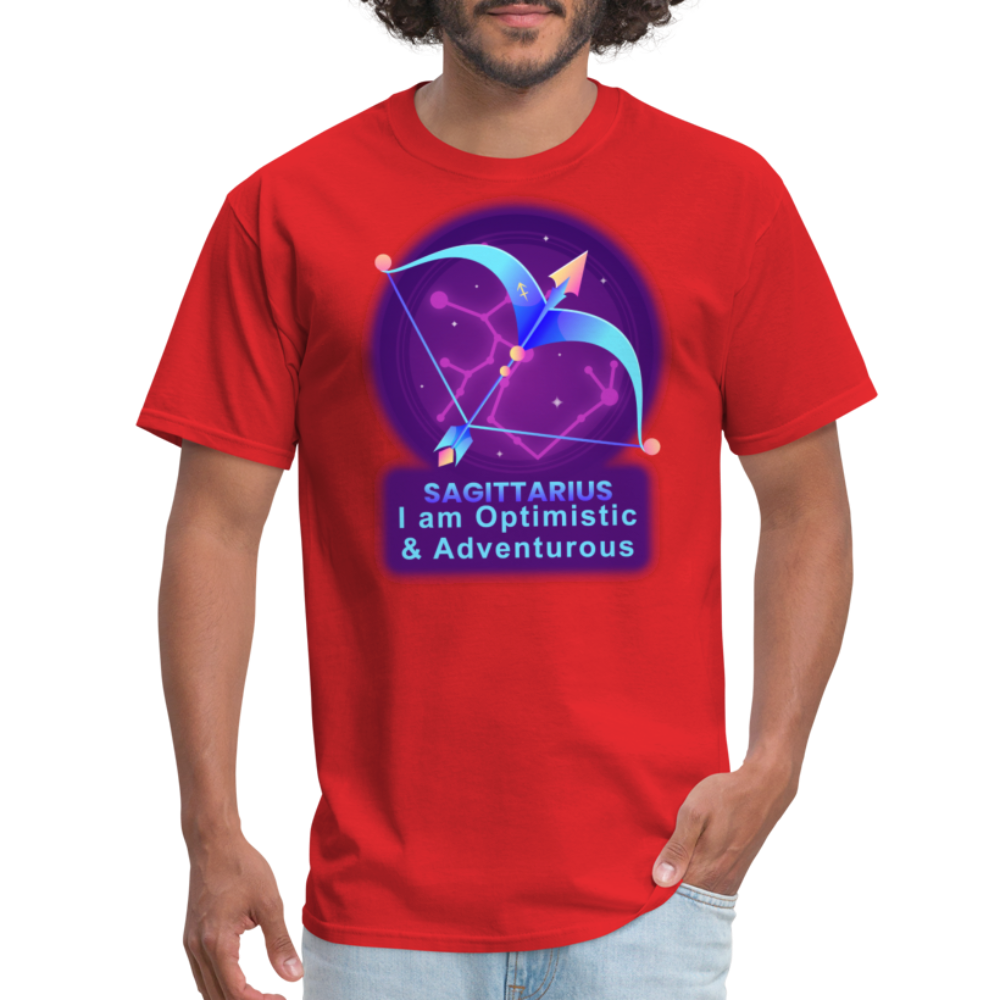 Men's Neon Sagittarius Classic T-Shirt - red