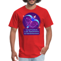 Thumbnail for Men's Neon Sagittarius Classic T-Shirt - red