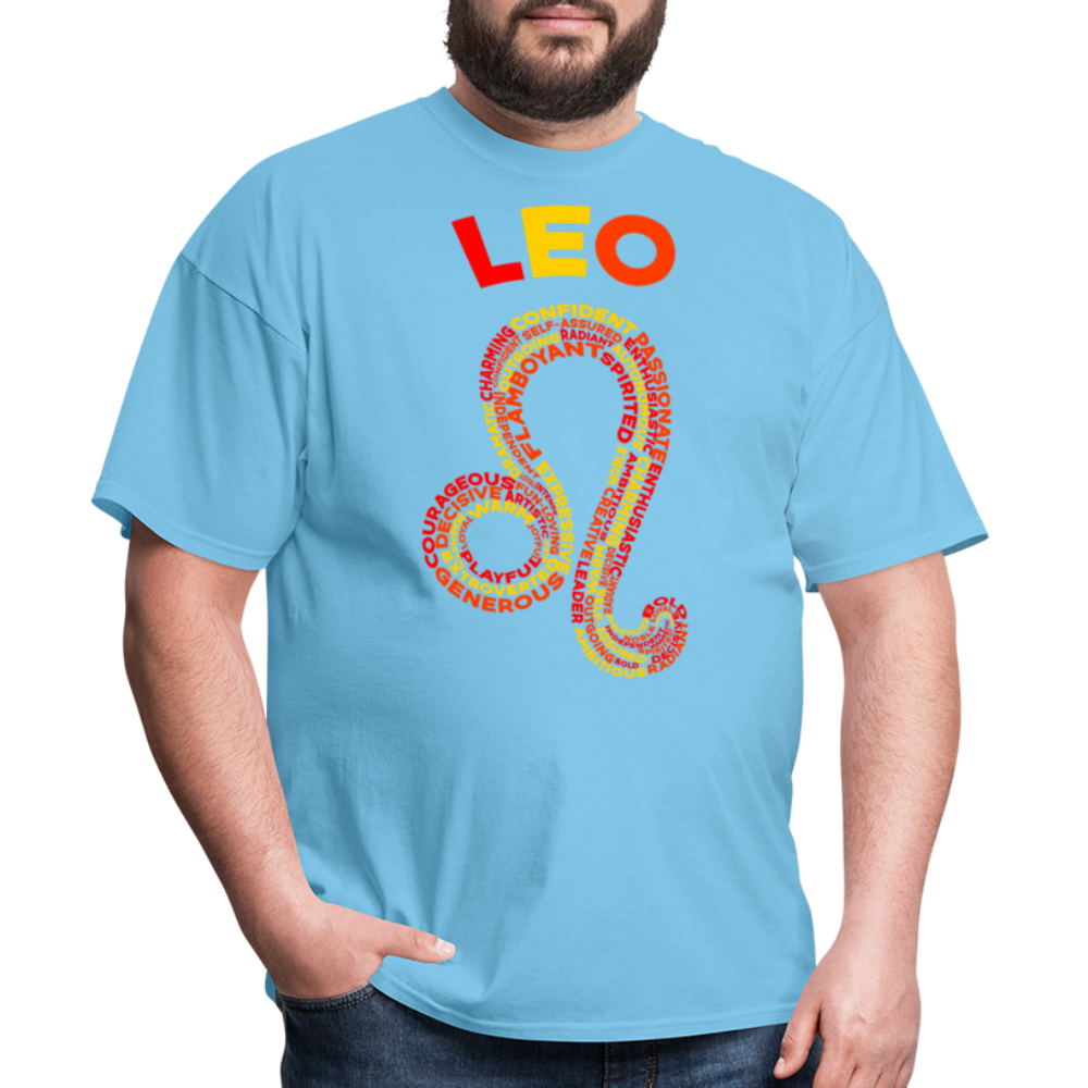 Men's Power Words Leo Classic T-Shirt - aquatic blue