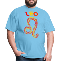 Thumbnail for Men's Power Words Leo Classic T-Shirt - aquatic blue