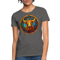 Thumbnail for Women's Mosaic Taurus T-Shirt - charcoal