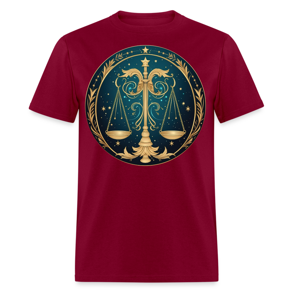 Men's Mystic Libra Classic T-Shirt - burgundy