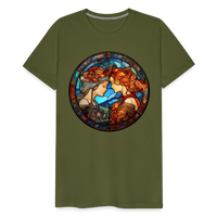 Thumbnail for Men's Mosaic Gemini Premium T-Shirt - olive green