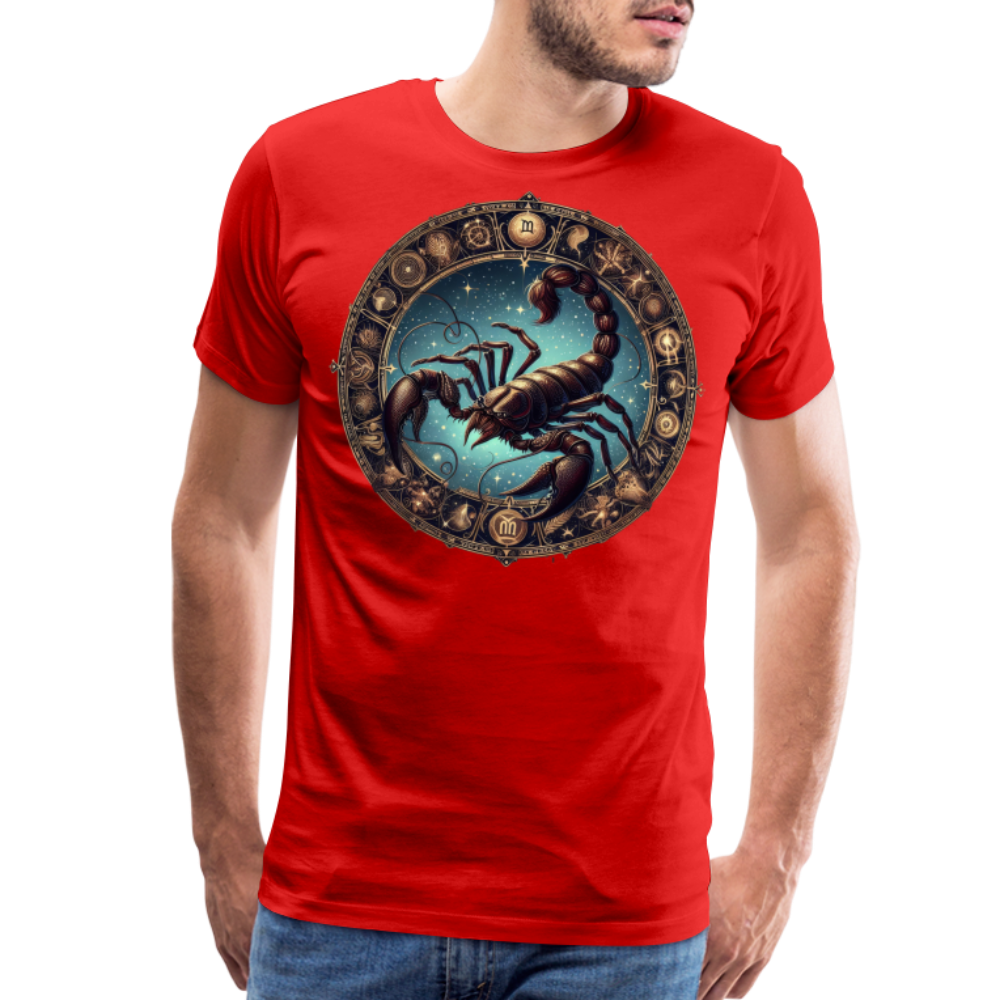 Men's Mythical Scorpio Premium T-Shirt - red