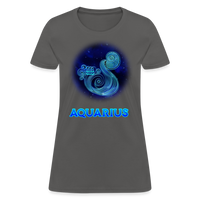 Thumbnail for Women's Stellar Aquarius T-Shirt - charcoal