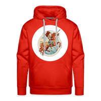 Thumbnail for Men’s Symbol Sagittarius Premium Hoodie - red