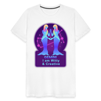 Thumbnail for Men's Neon Gemini Premium T-Shirt - white