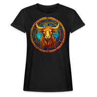 Thumbnail for Women's Mosaic Taurus Relaxed Fit T-Shirt - black