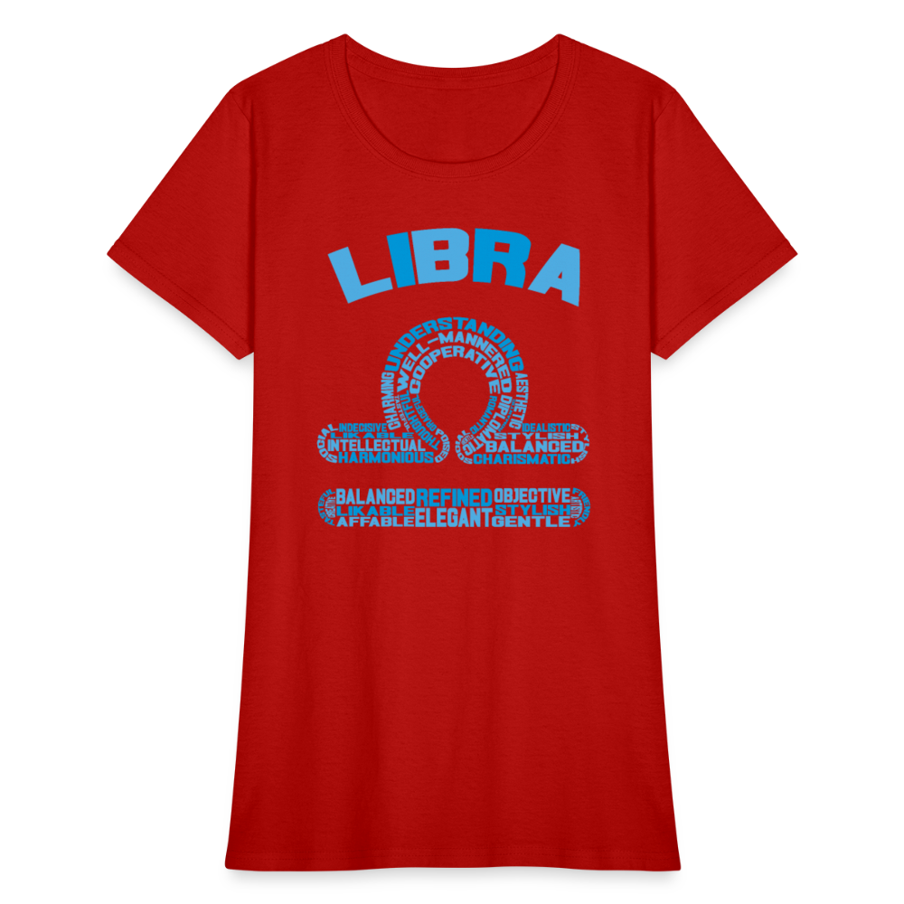 Women's Power Words Libra T-Shirt - red