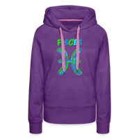 Thumbnail for Women's Power Words Pisces Premium Hoodie - purple 