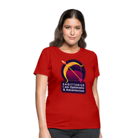 Thumbnail for Women's Glow Sagittarius T-Shirt - red