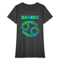 Thumbnail for Women's Power Words Cancer T-Shirt - heather black