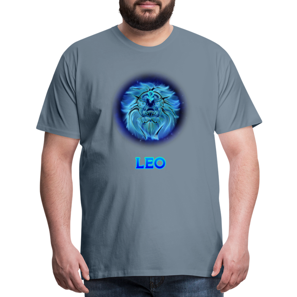 Men's Leo Premium T-Shirt - steel blue