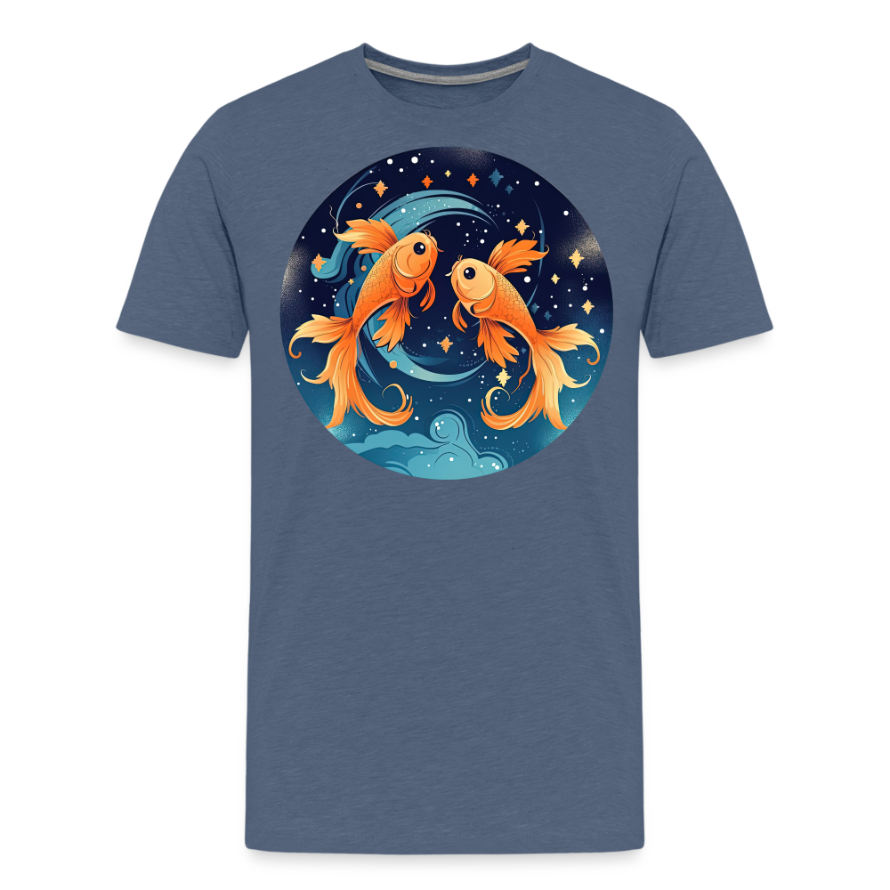 Men's Magic Pisces Premium T-Shirt - heather blue