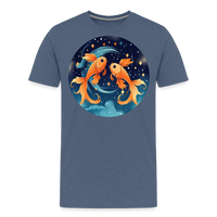 Thumbnail for Men's Magic Pisces Premium T-Shirt - heather blue