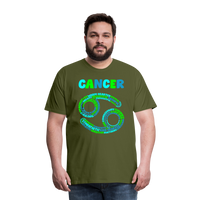 Thumbnail for Men's Power Words Cancer Premium T-Shirt - olive green