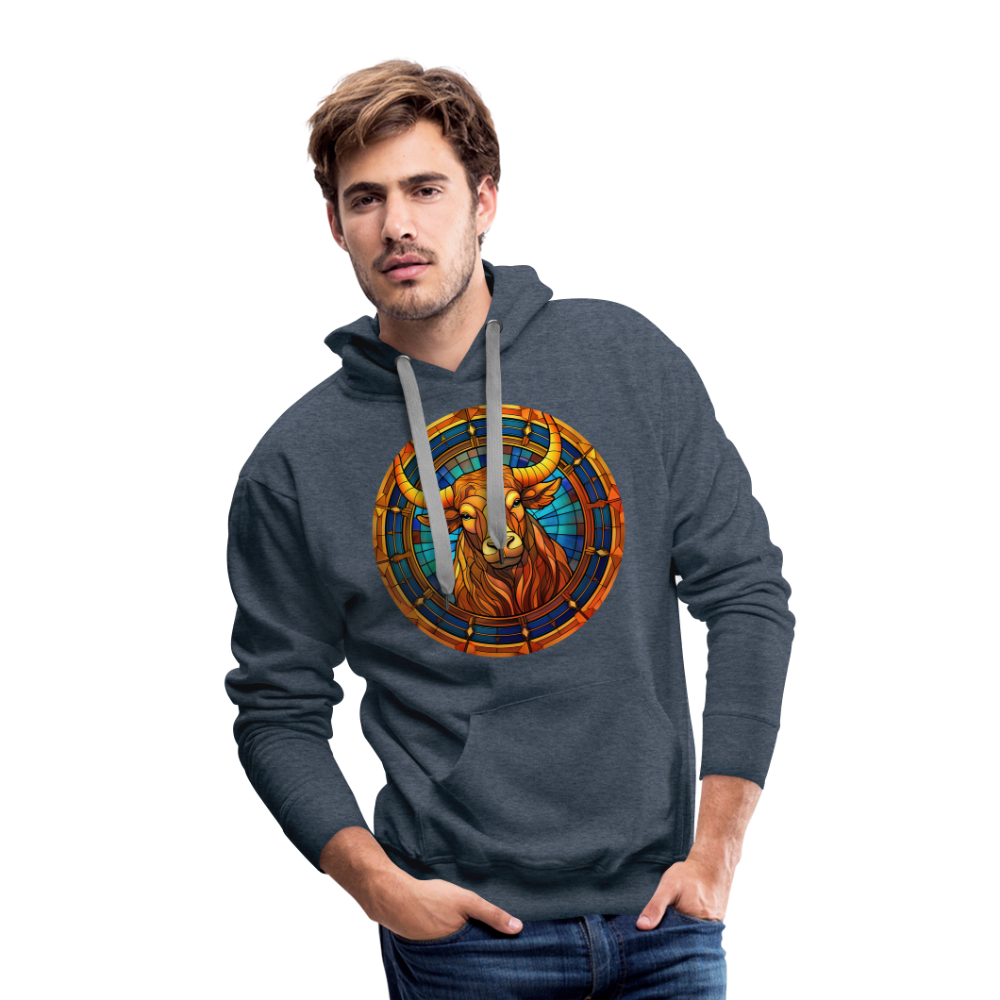 Men’s Mosaic Taurus Premium Hoodie - heather denim