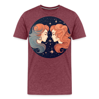 Thumbnail for Men's Mystic Gemini Premium T-Shirt - heather burgundy