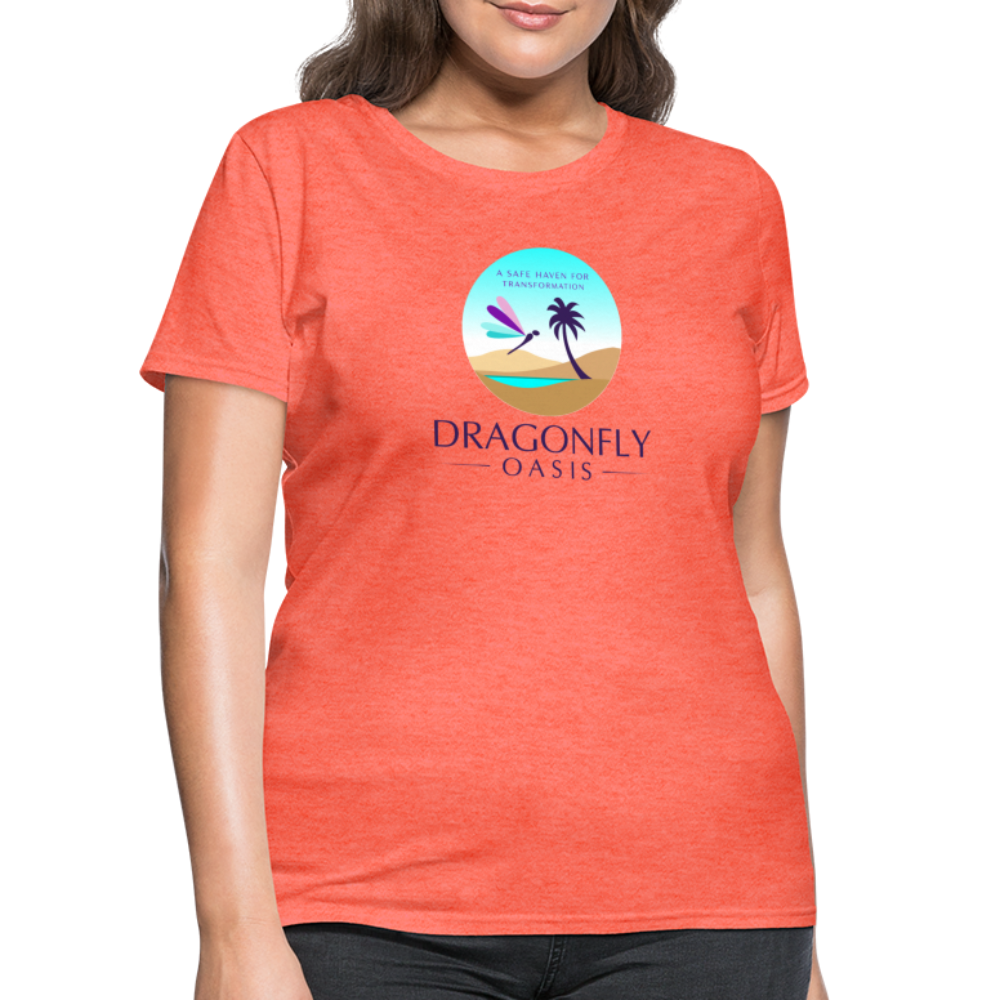 Women's Dragonfly Oasis V.1 Capricorn T-Shirt - heather coral