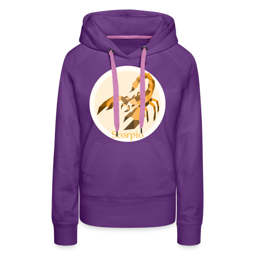 Women’s Mosaic Scorpio Premium Hoodie - purple 