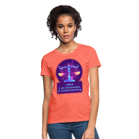 Thumbnail for Women's Neon Libra T-Shirt - heather coral