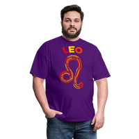 Thumbnail for Men's Power Words Leo Classic T-Shirt - purple