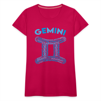 Thumbnail for Women's Power Words Gemini Premium T-Shirt - dark pink