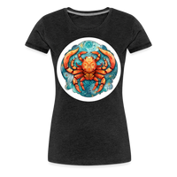 Thumbnail for Women’s Symbol Cancer Premium T-Shirt - charcoal grey