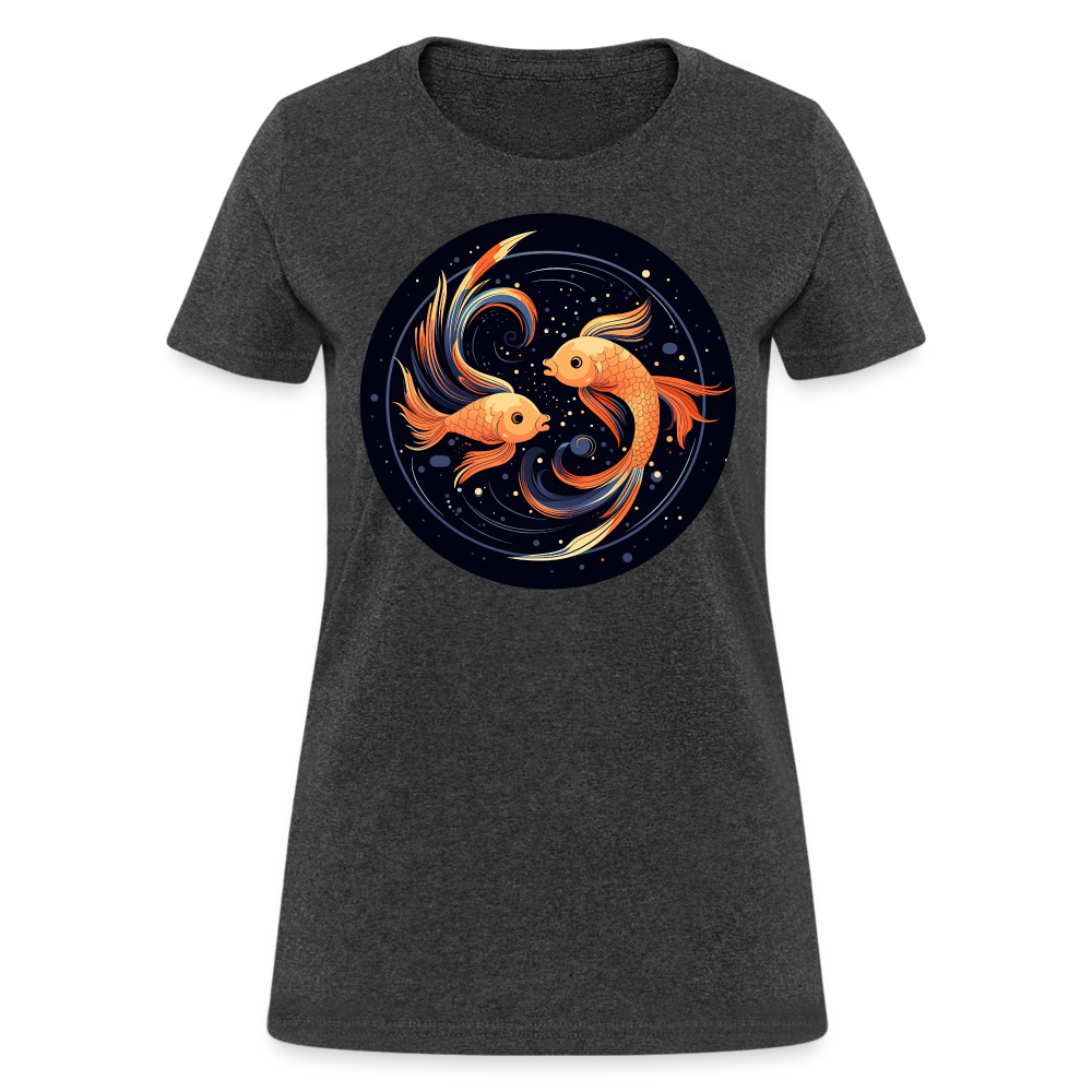 Women's Mystic Pisces T-Shirt - heather black