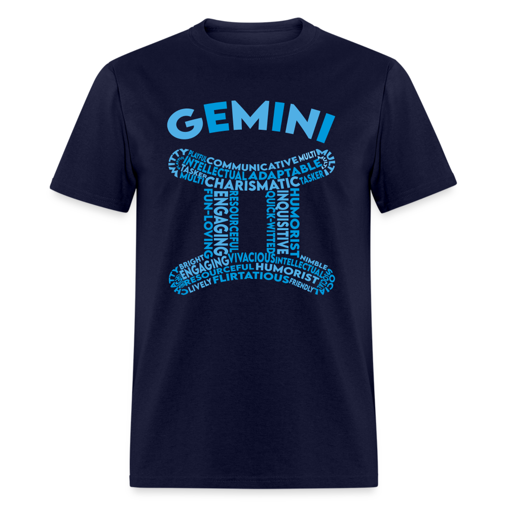 Men's Power Words Gemini Classic T-Shirt - navy