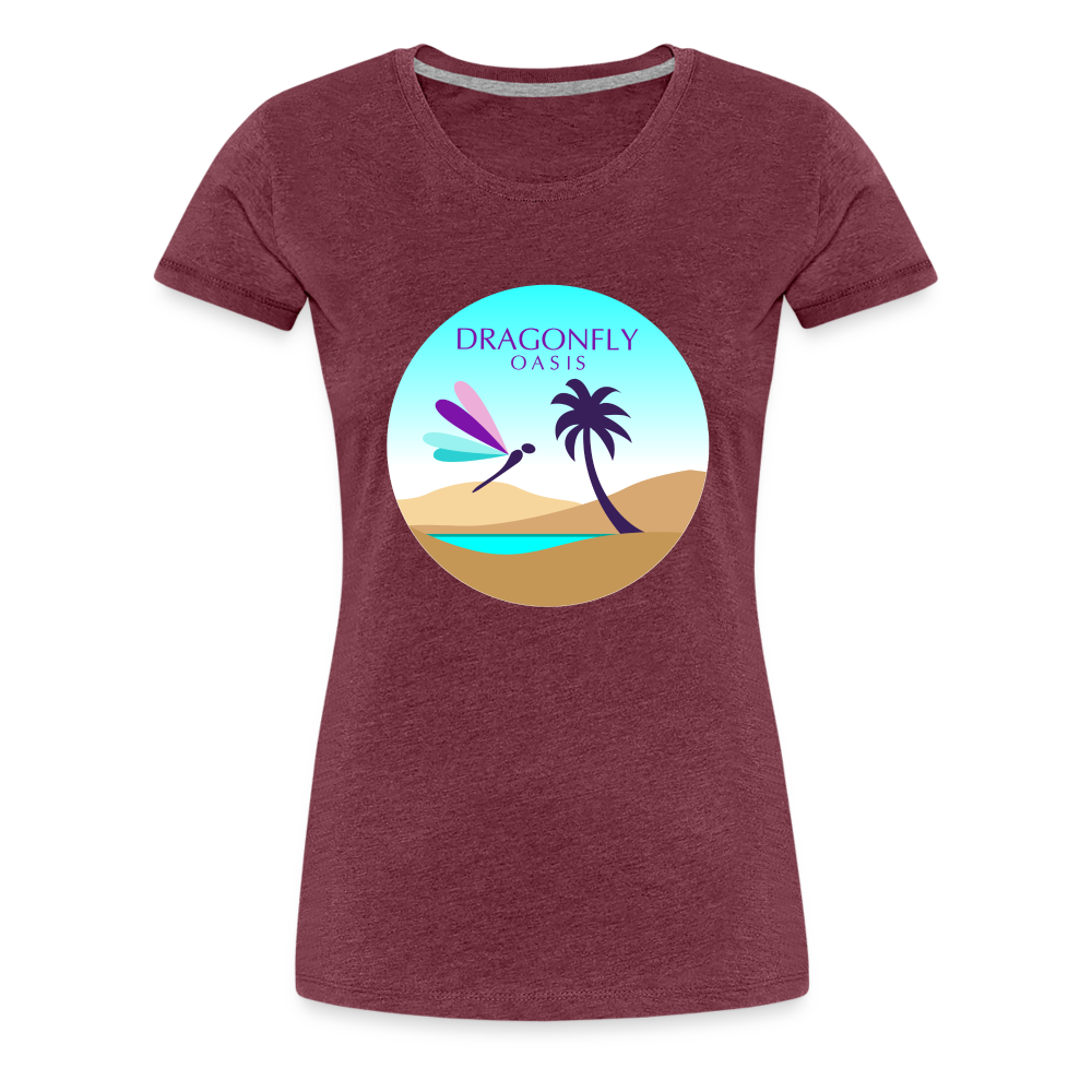 Women's Dragonfly Oasis V.2 Premium T-Shirt - heather burgundy