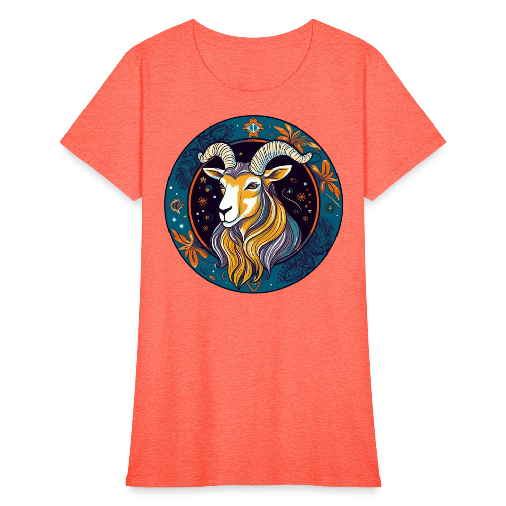 Women's Mythical Capricorn T-Shirt - heather coral