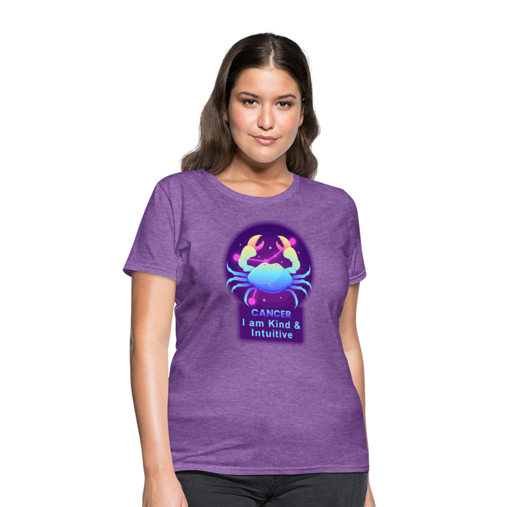 Women's Neon Cancer T-Shirt - purple heather