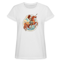 Thumbnail for Women's Symbol Sagittarius Relaxed Fit T-Shirt - white