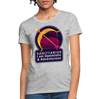 Thumbnail for Women's Glow Sagittarius T-Shirt - heather gray