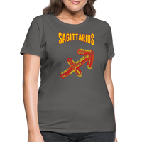 Thumbnail for Women's Power Words Sagittarius T-Shirt - charcoal