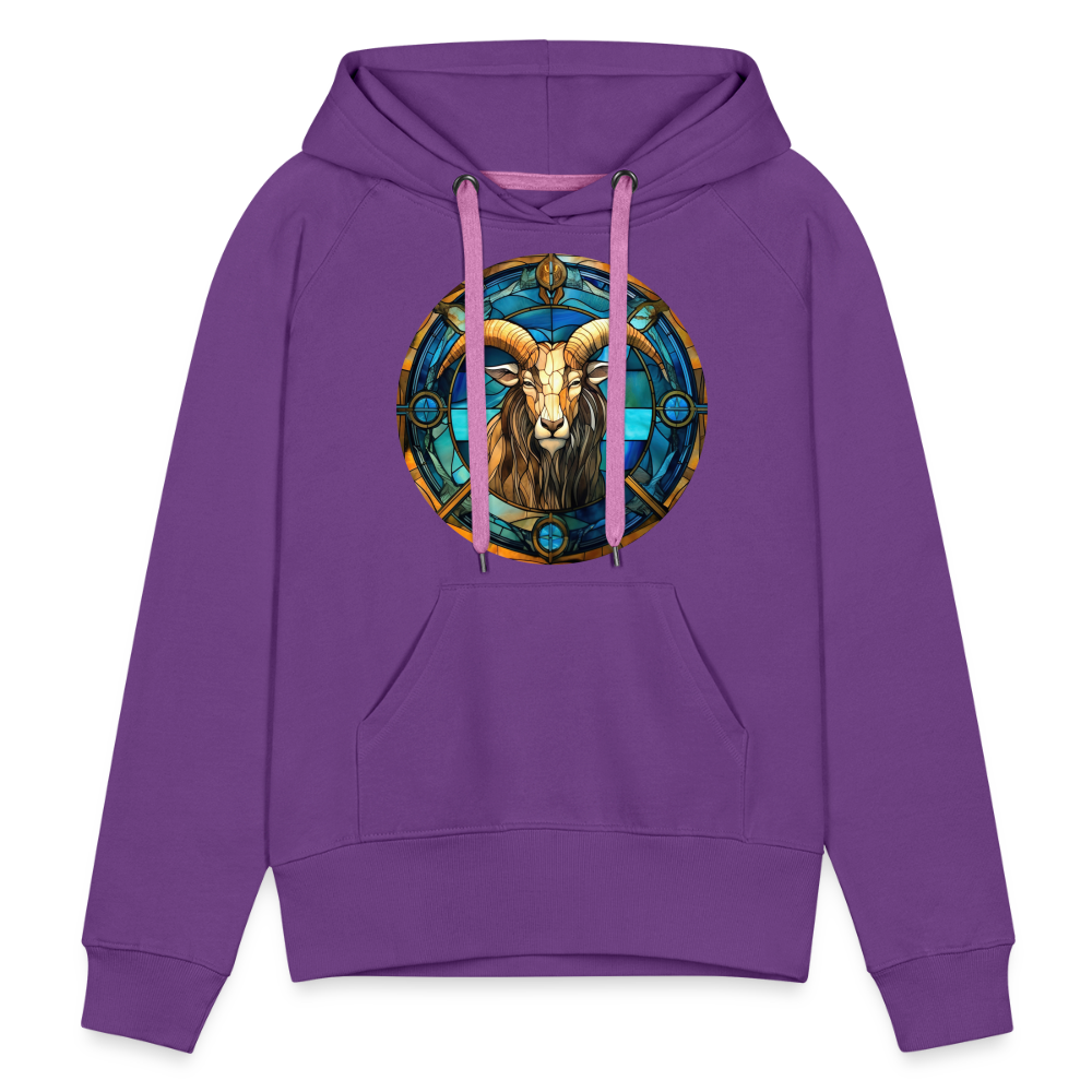 Women’s Mosaic Capricorn Premium Hoodie - purple 