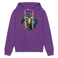 Thumbnail for Women’s Mosaic Capricorn Premium Hoodie - purple 