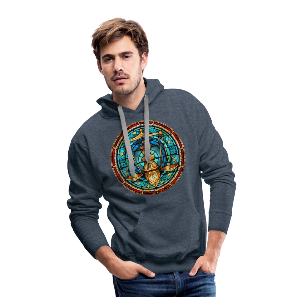 Men’s Mosaic Libra Premium Hoodie - heather denim