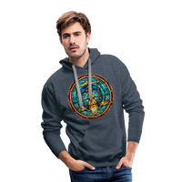 Thumbnail for Men’s Mosaic Libra Premium Hoodie - heather denim