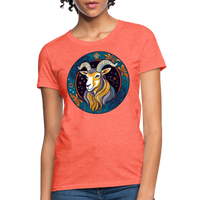 Thumbnail for Women's Mythical Capricorn T-Shirt - heather coral