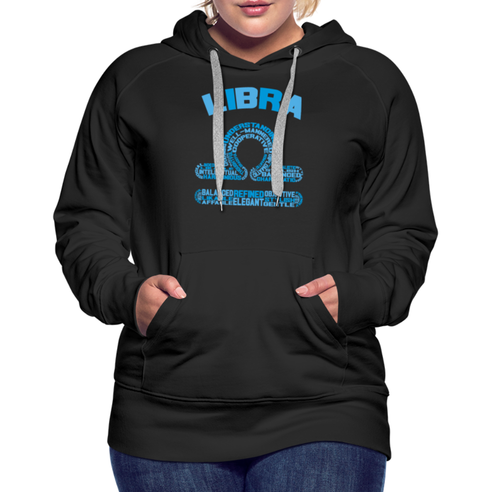 Women's Power Words Libra Premium Hoodie - black