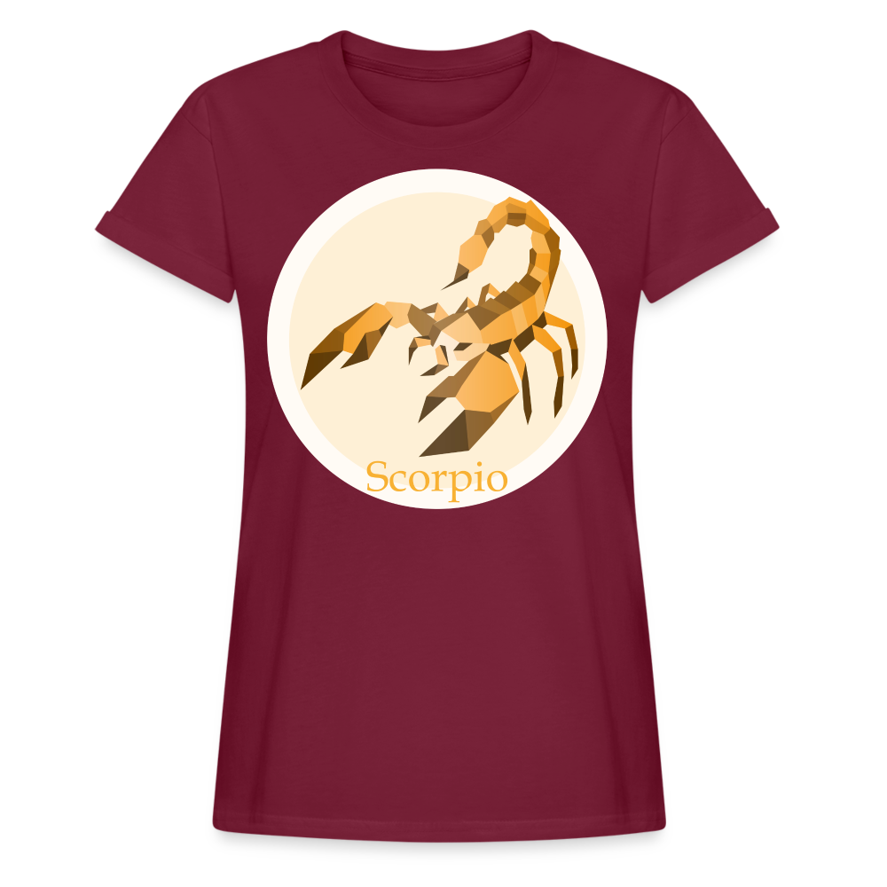 Women's Mosaic Scorpio Relaxed Fit T-Shirt - burgundy