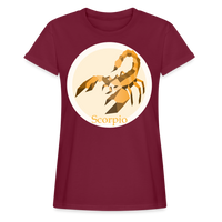 Thumbnail for Women's Mosaic Scorpio Relaxed Fit T-Shirt - burgundy