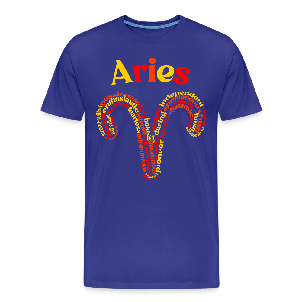 Men's Power Words Aries Premium T-Shirt - royal blue