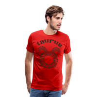 Thumbnail for Men's Power Words Taurus Premium T-Shirt - red