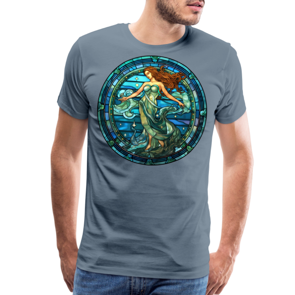 Men's Mosaic Aquarius Premium T-Shirt - steel blue