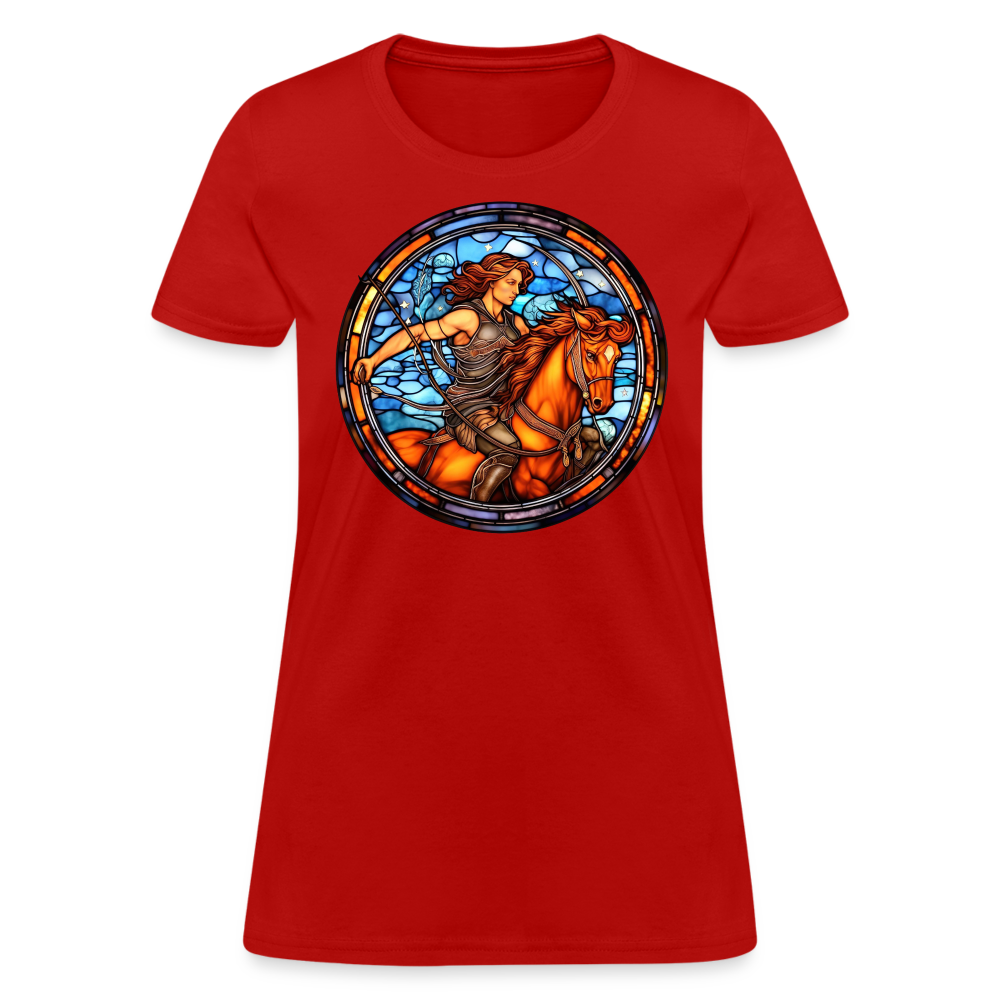 Women's Mosaic Sagittarius T-Shirt - red