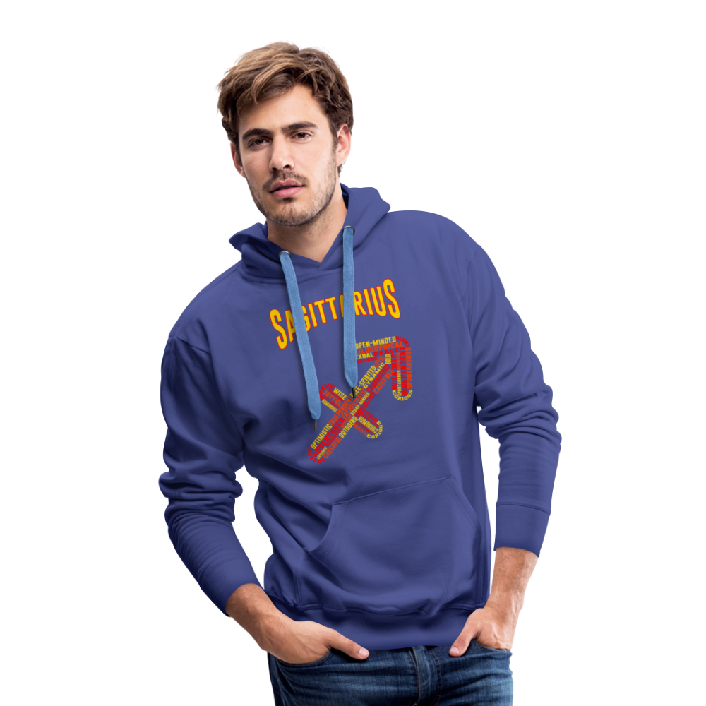 Men's Power Words Sagittarius Premium Hoodie - royal blue