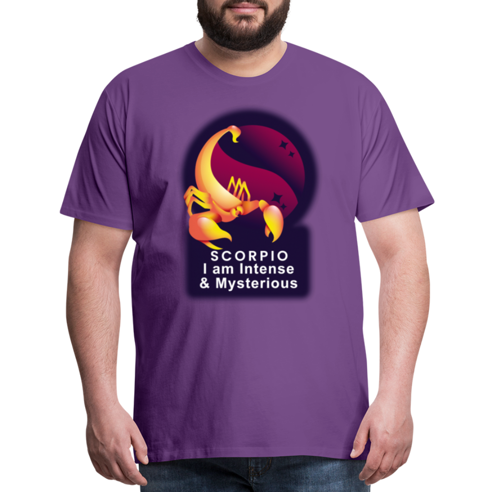 Men's Glow Scorpio Premium T-Shirt - purple